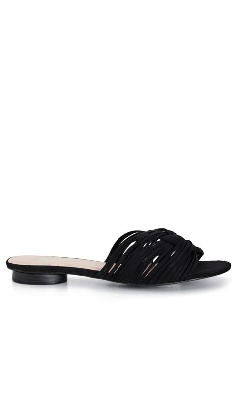 Evans Evans Black WIDE FIT Flat Slide