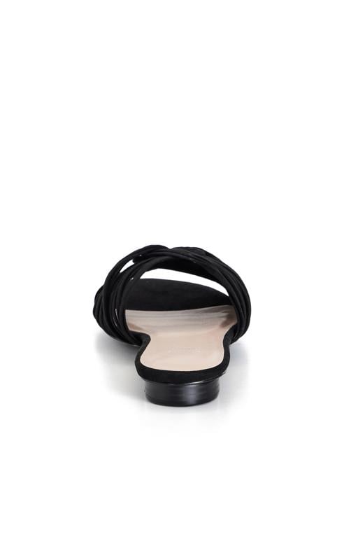 Evans Evans Black WIDE FIT Flat Slide