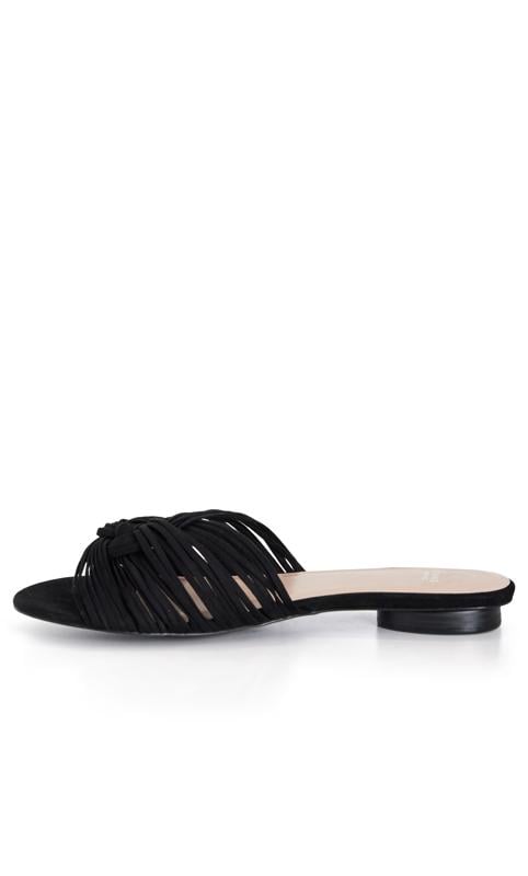 Evans Evans Black WIDE FIT Flat Slide