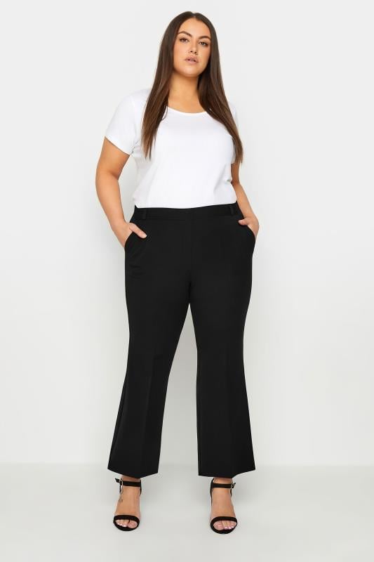 Evans Evans Black Wide Leg Pocket Trousers