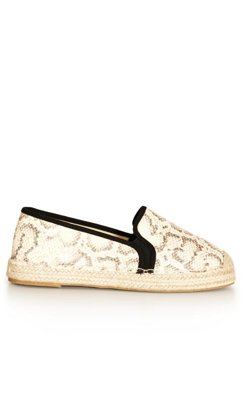Evans Evans Brown Snake Print Slip On Espadrilles