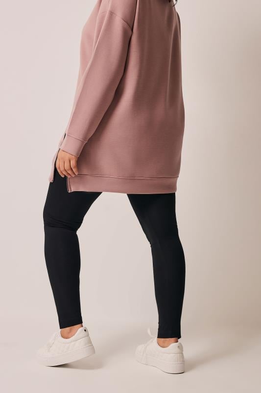 Evans EVANS Curve Black Cotton Stretch Leggings