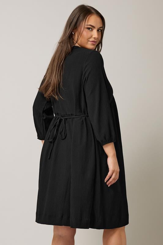 Evans EVANS Curve Black Crepe Midi Dress
