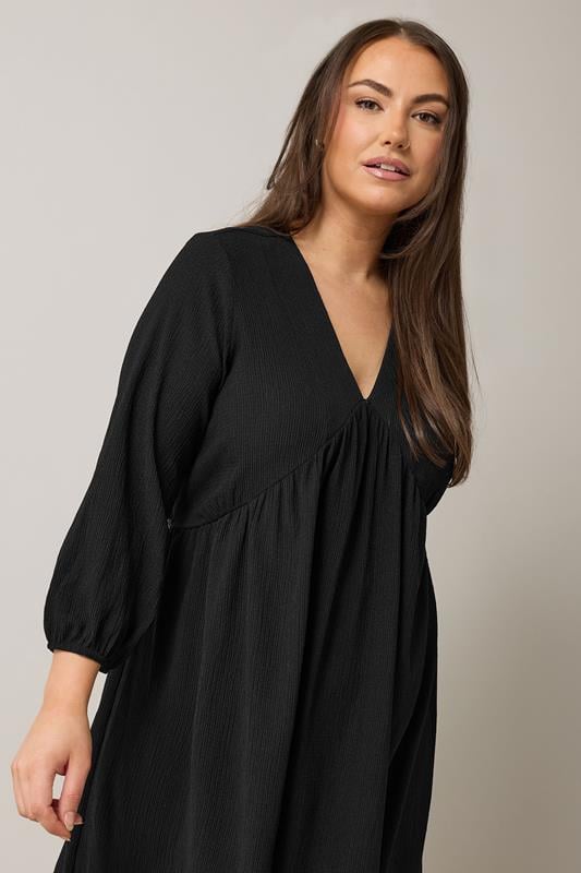 Evans EVANS Curve Black Crepe Midi Dress