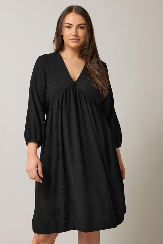 evans EVANS Curve Black Crepe Midi Dress