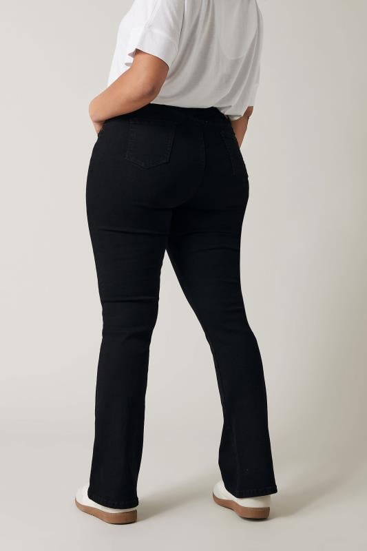 Evans EVANS Curve Black Denim Bootcut Jeans