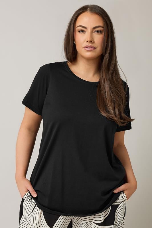 evans EVANS Curve Black Essential T-Shirt