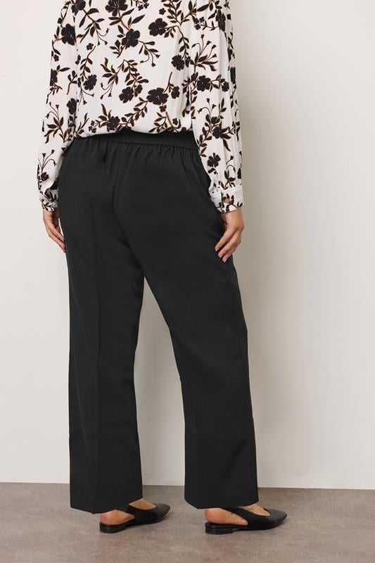 Evans EVANS Curve Black Formal Wide Leg Trousers