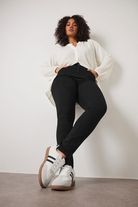 Evans EVANS Curve Black High Waisted Skinny Jeans