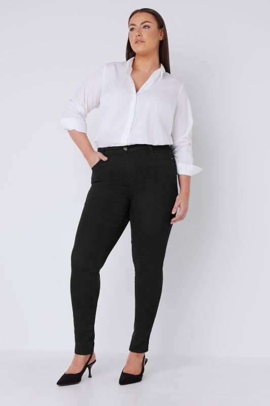 Evans EVANS Curve Black High Waisted Skinny Jeans
