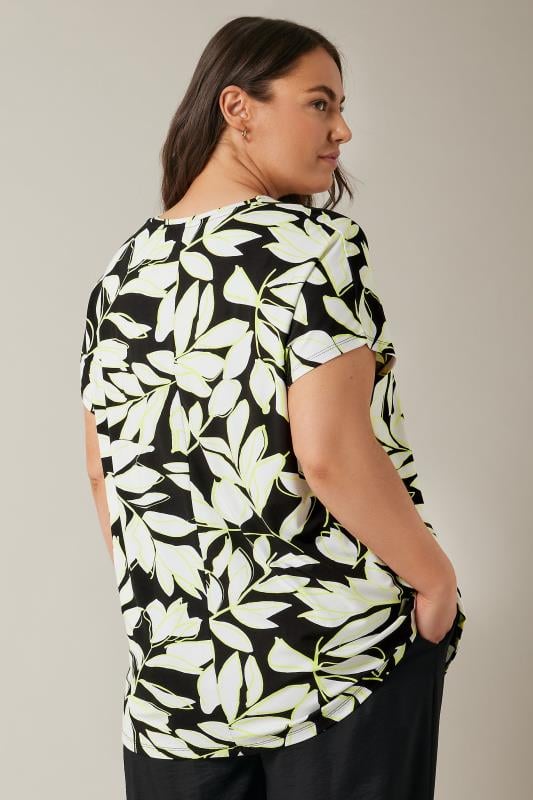 Evans EVANS Curve Black Leaf Print Swing Top