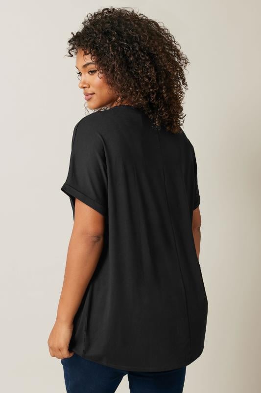 Evans EVANS Curve Black 'Let It Snow' Slogan T-Shirt