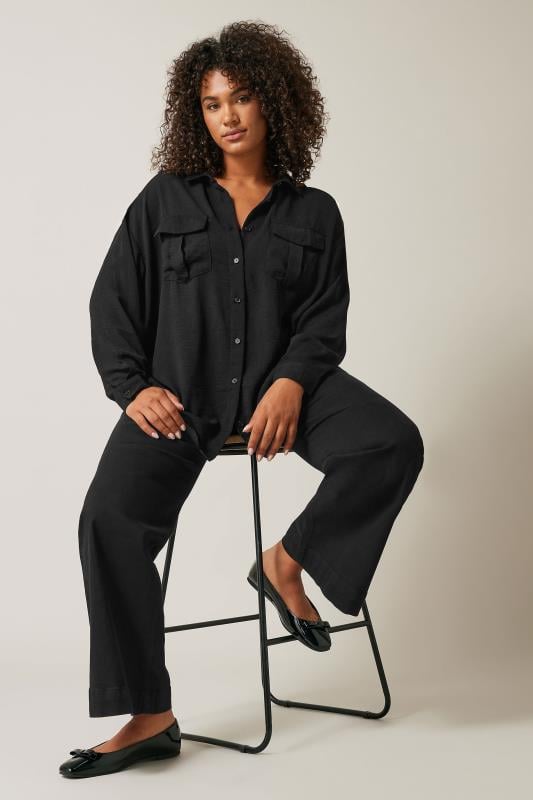 Evans EVANS Curve Black Long Sleeve Utility Shirt