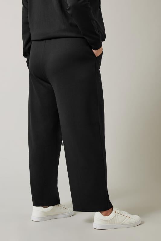 Evans EVANS Curve Black Luxe Wide Leg Joggers