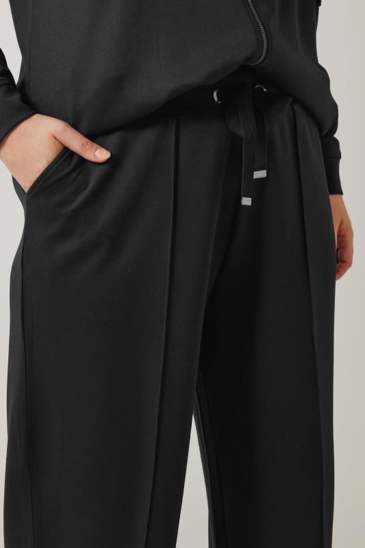 Evans EVANS Curve Black Luxe Wide Leg Joggers