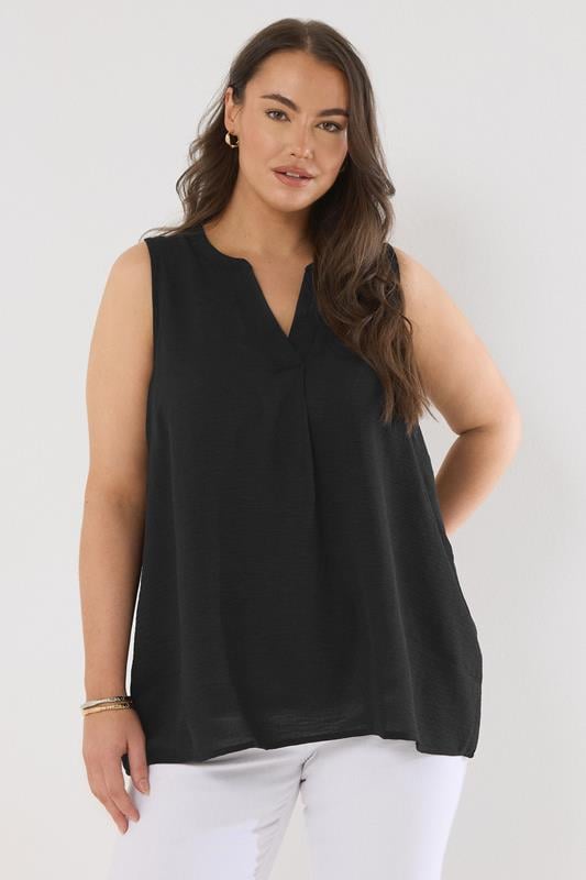 evans EVANS Curve Black Pleat Front Vest