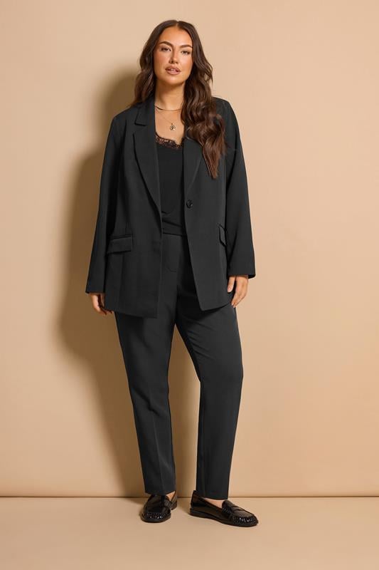 Evans EVANS Curve Black Single Breasted Blazer