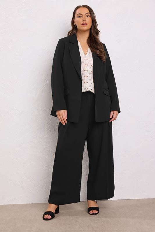 Evans EVANS Curve Black Single Breasted Blazer