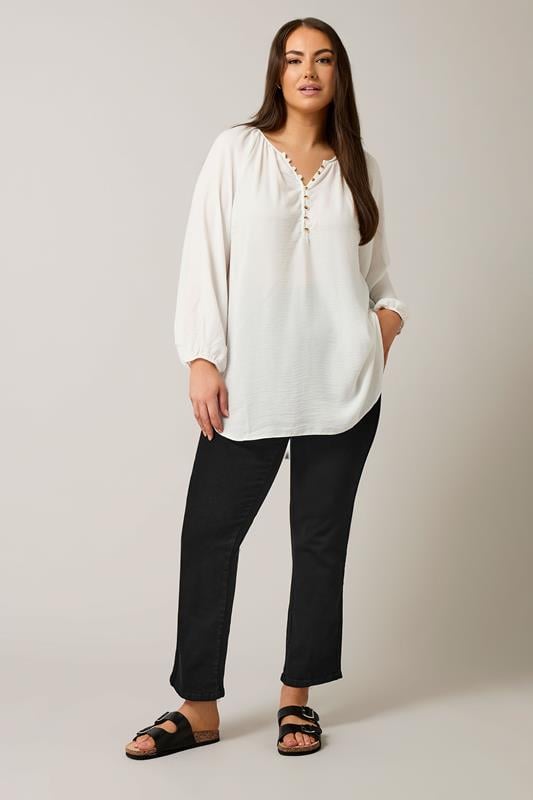 Evans EVANS Curve Black Straight Leg Jeans