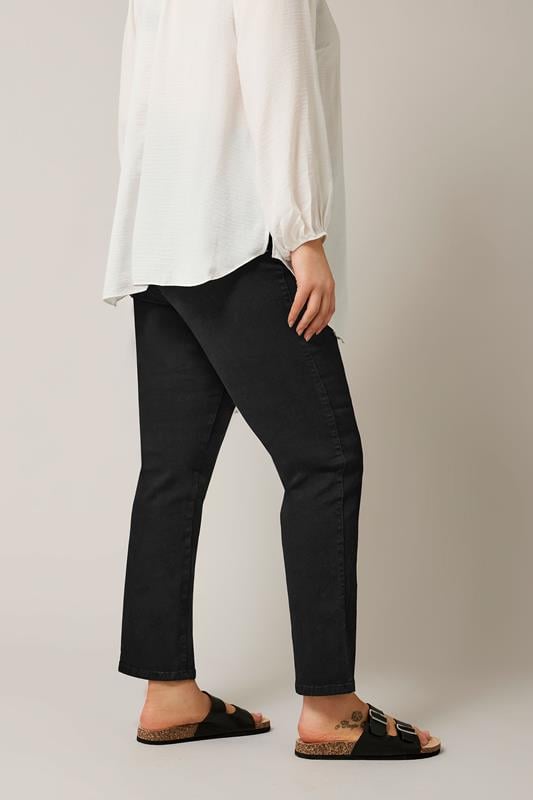 Evans EVANS Curve Black Straight Leg Jeans