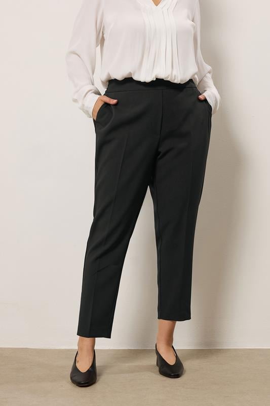 Evans EVANS Curve Black Tapered Trousers