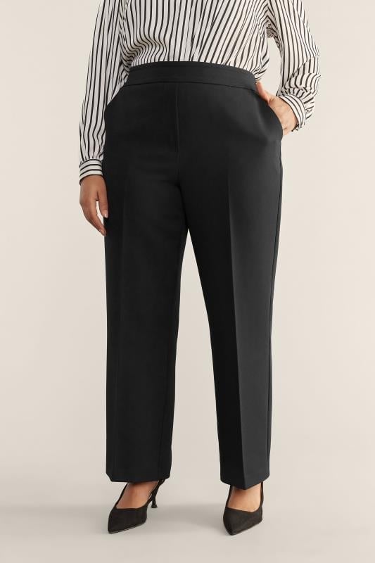 evans EVANS Curve Black Wide Leg Trouser