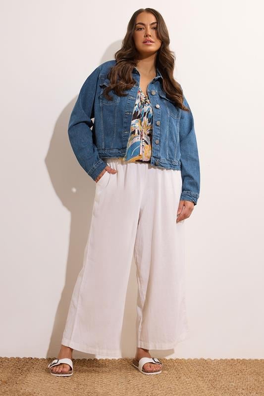 Evans EVANS Curve Blue Premium Denim Jacket