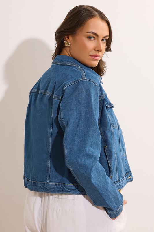 Evans EVANS Curve Blue Premium Denim Jacket