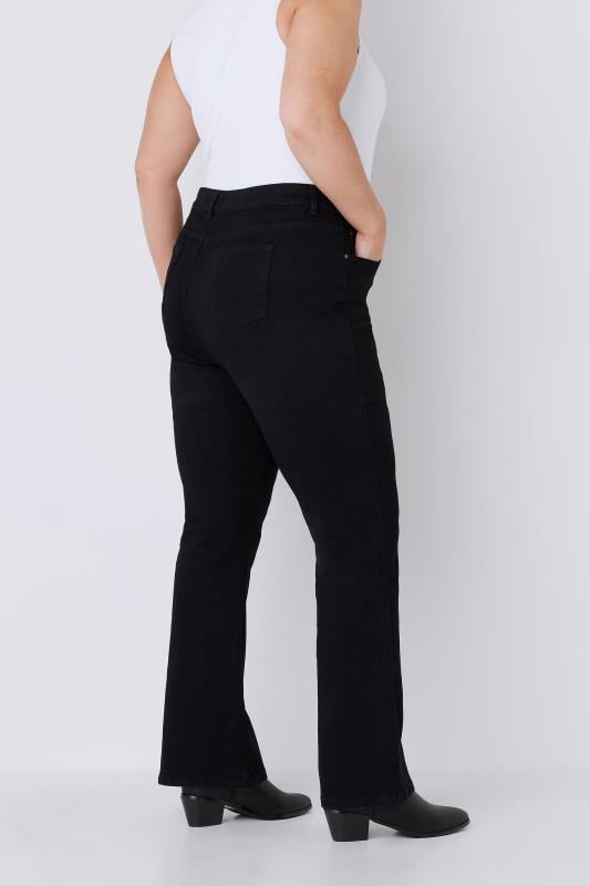 Evans EVANS Curve Fit Black Bootcut Jeans