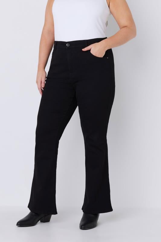 evans EVANS Curve Fit Black Bootcut Jeans