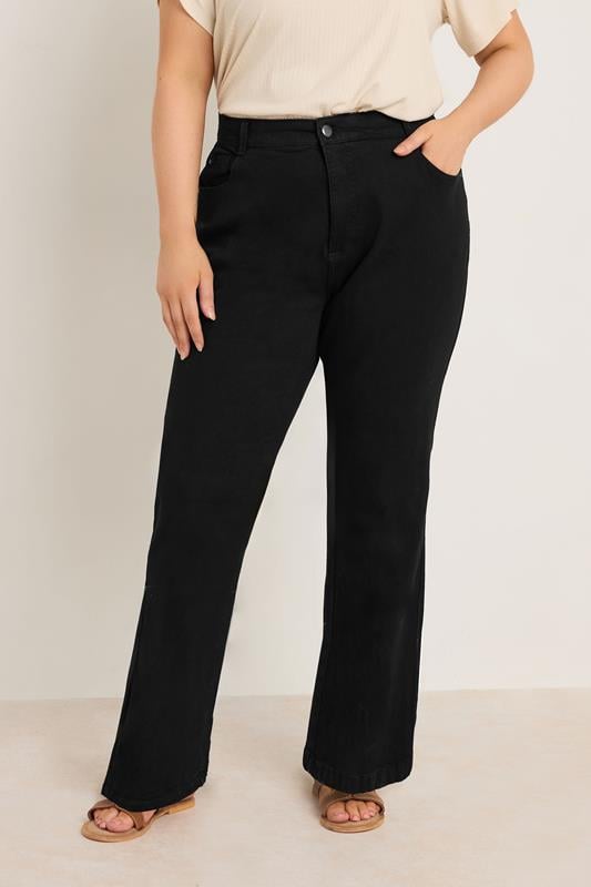 evans EVANS Curve Fit Black Straight Leg Jeans