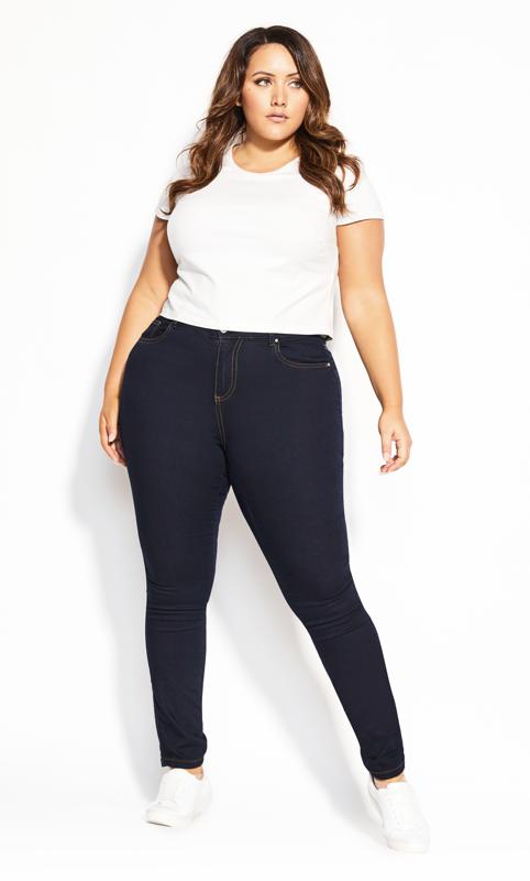 Evans EVANS Curve Fit Blue Denim Skinny Jeans