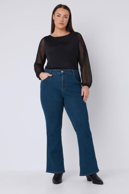 Evans EVANS Curve Fit Indigo Bootcut Jeans
