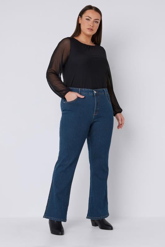 Evans EVANS Curve Fit Indigo Bootcut Jeans