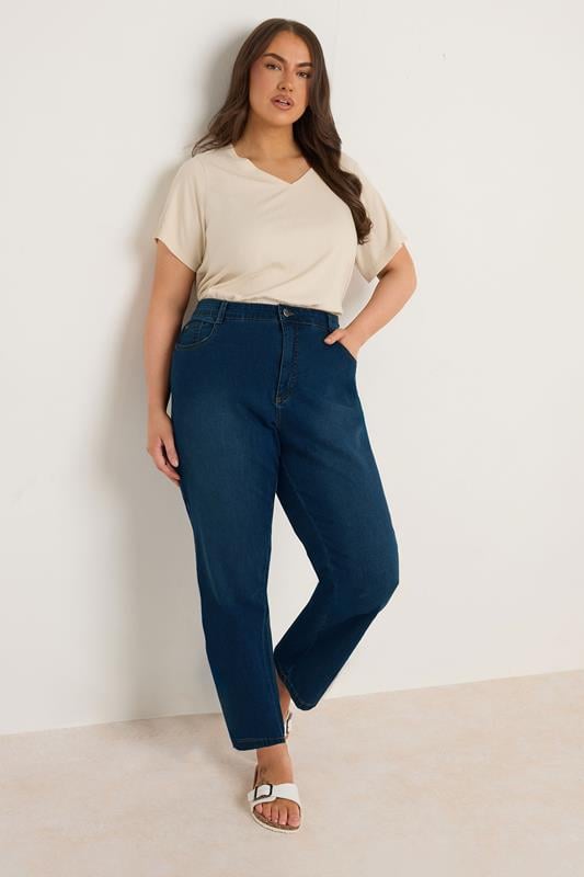 Evans EVANS Curve Fit Indigo Straight Leg Jeans
