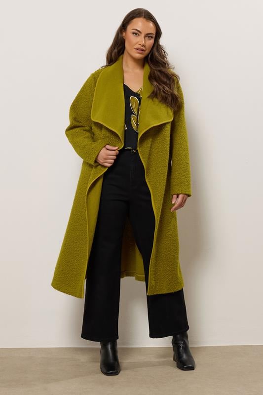 Evans EVANS Curve Green Waterfall Coat