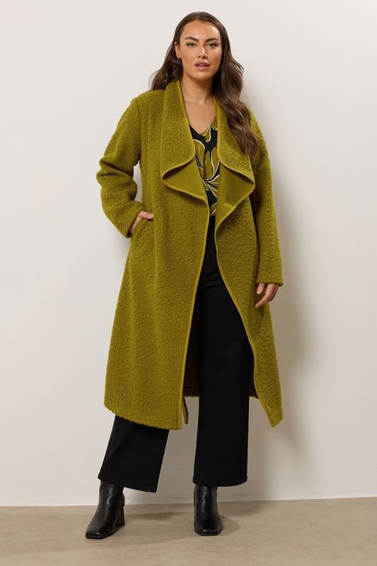 Evans EVANS Curve Green Waterfall Coat