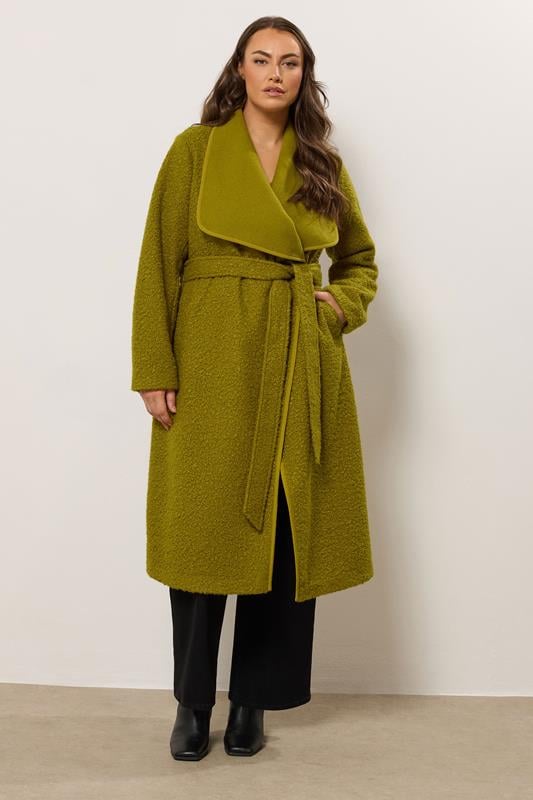 evans EVANS Curve Green Waterfall Coat