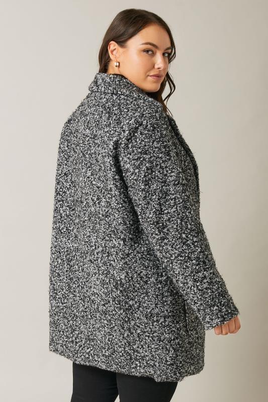 Evans EVANS Curve Grey Boucle Formal Coat