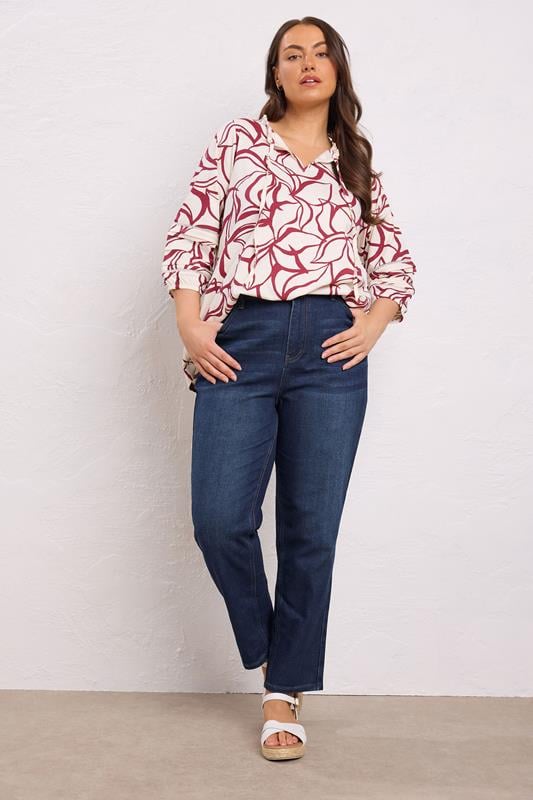 Evans EVANS Curve Indigo Blue Denim Mom Jeans