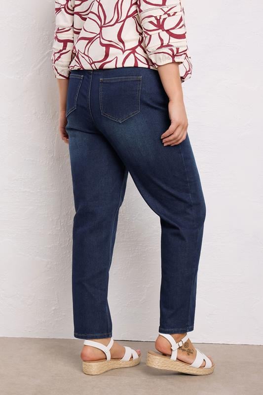 Evans EVANS Curve Indigo Blue Denim Mom Jeans