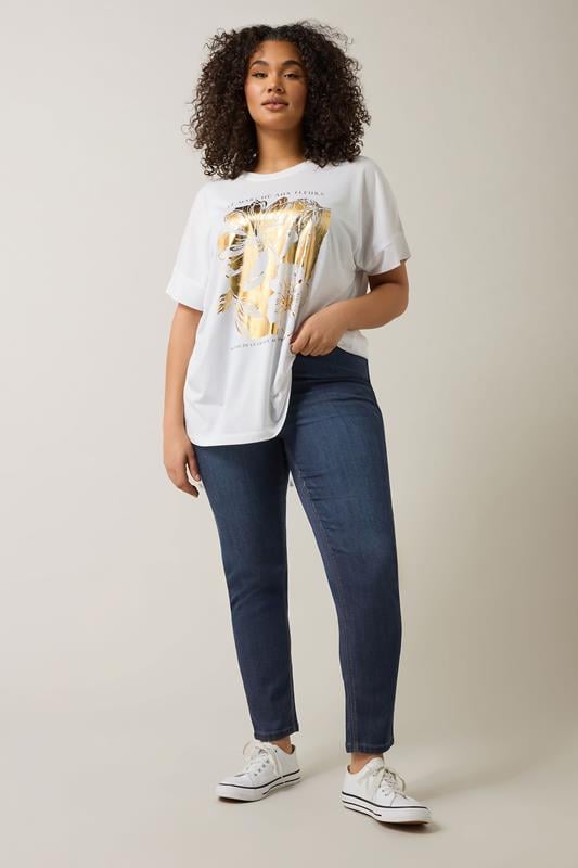 evans EVANS Curve Indigo Blue Skinny Jeggings