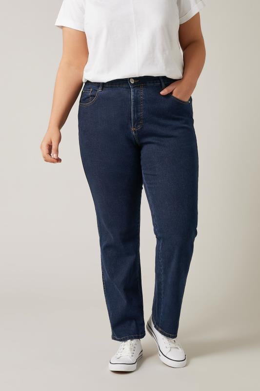 evans EVANS Curve Indigo Blue Straight Leg Jean