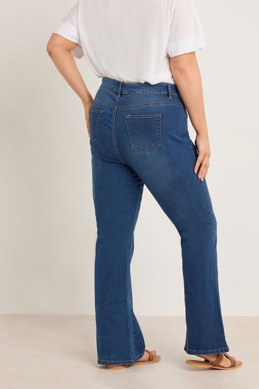 Evans EVANS Curve Mid Blue Denim Bootcut Jeans