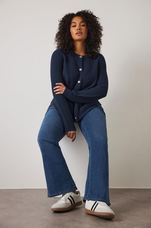 evans EVANS Curve Mid Blue Denim Bootcut Jeans