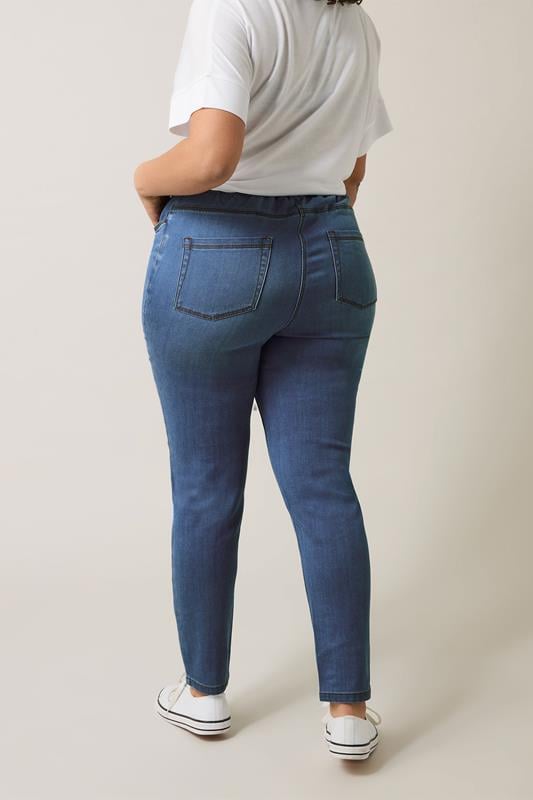 Evans EVANS Curve Mid Blue Skinny Jeggings