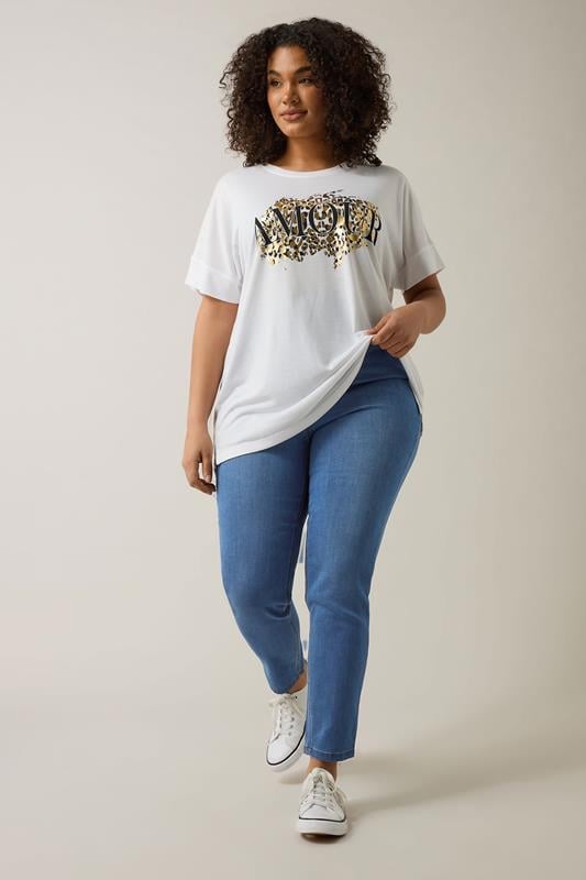 Evans EVANS Curve Mid Blue Skinny Jeggings