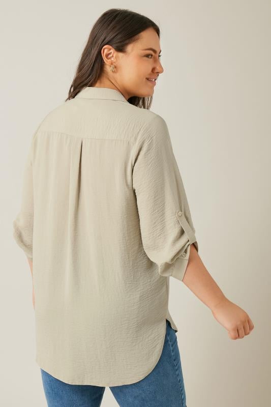 Evans EVANS Curve Natural Brown Tab Sleeve Shirt