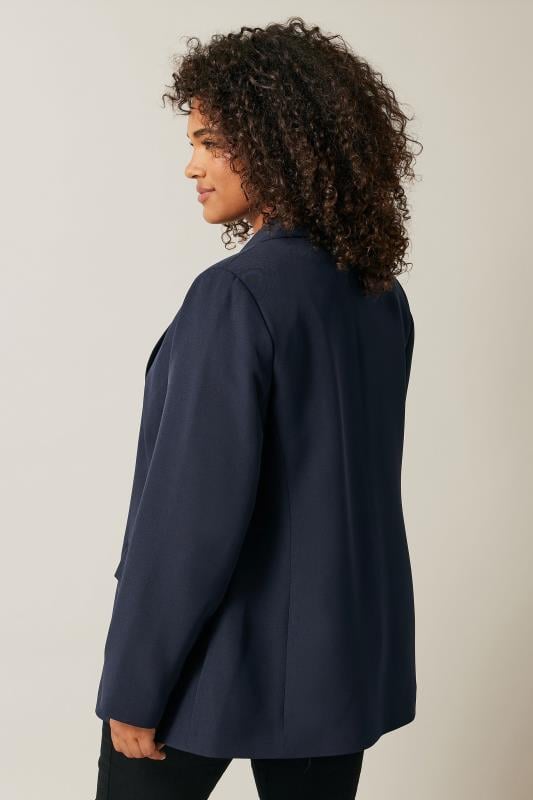 Evans EVANS Curve Navy Blue Single Breasted Blazer