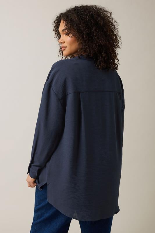 Evans EVANS Curve Navy Blue Utility Pocket Shirt